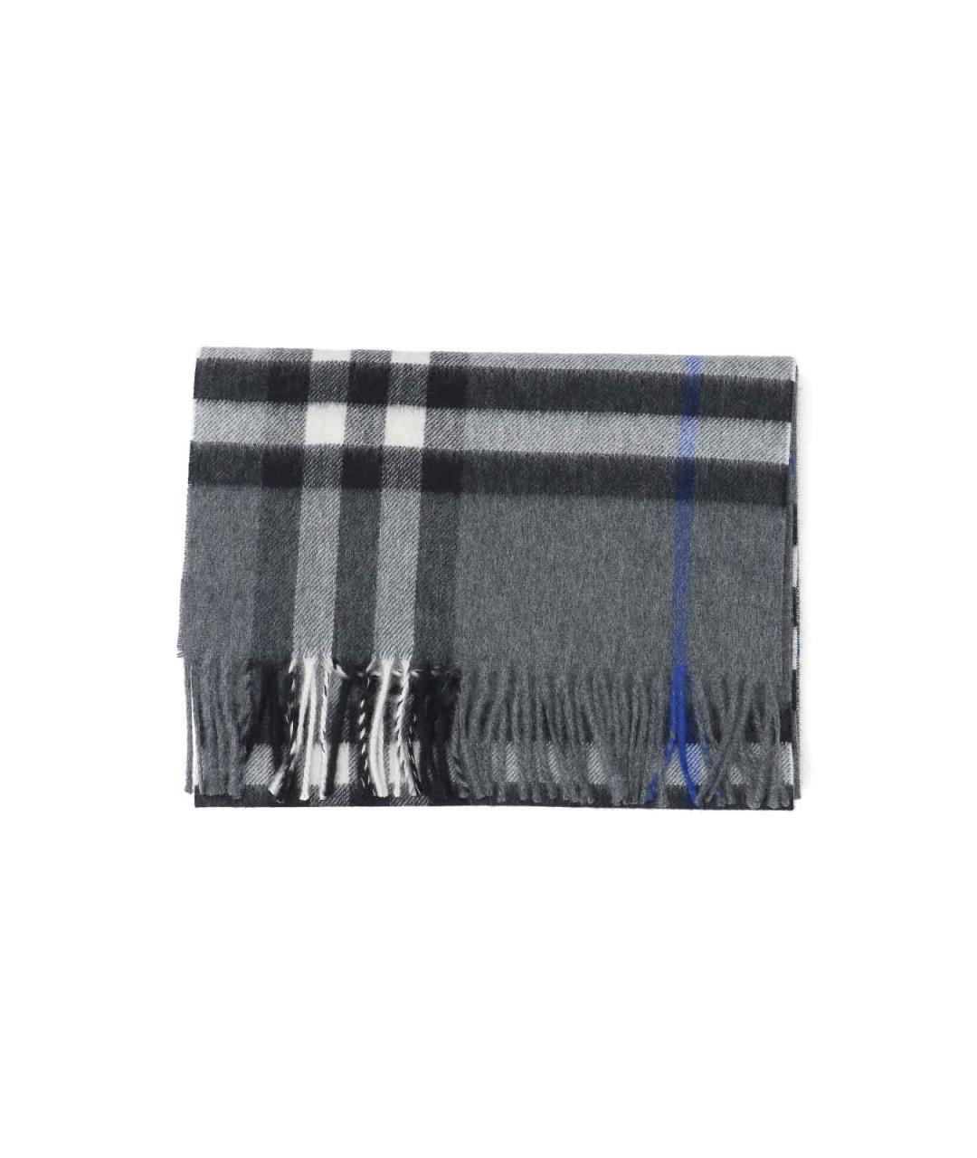 BURBERRY Серый кашемировый шарф, фото 2