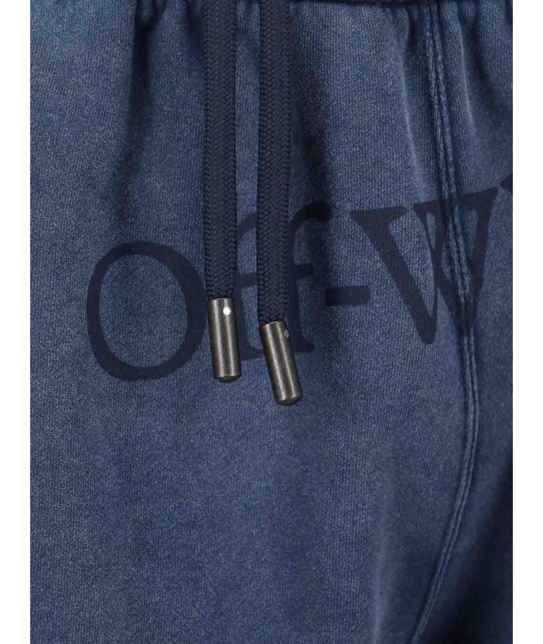 OFF-WHITE Синие хлопковые шорты, фото 4