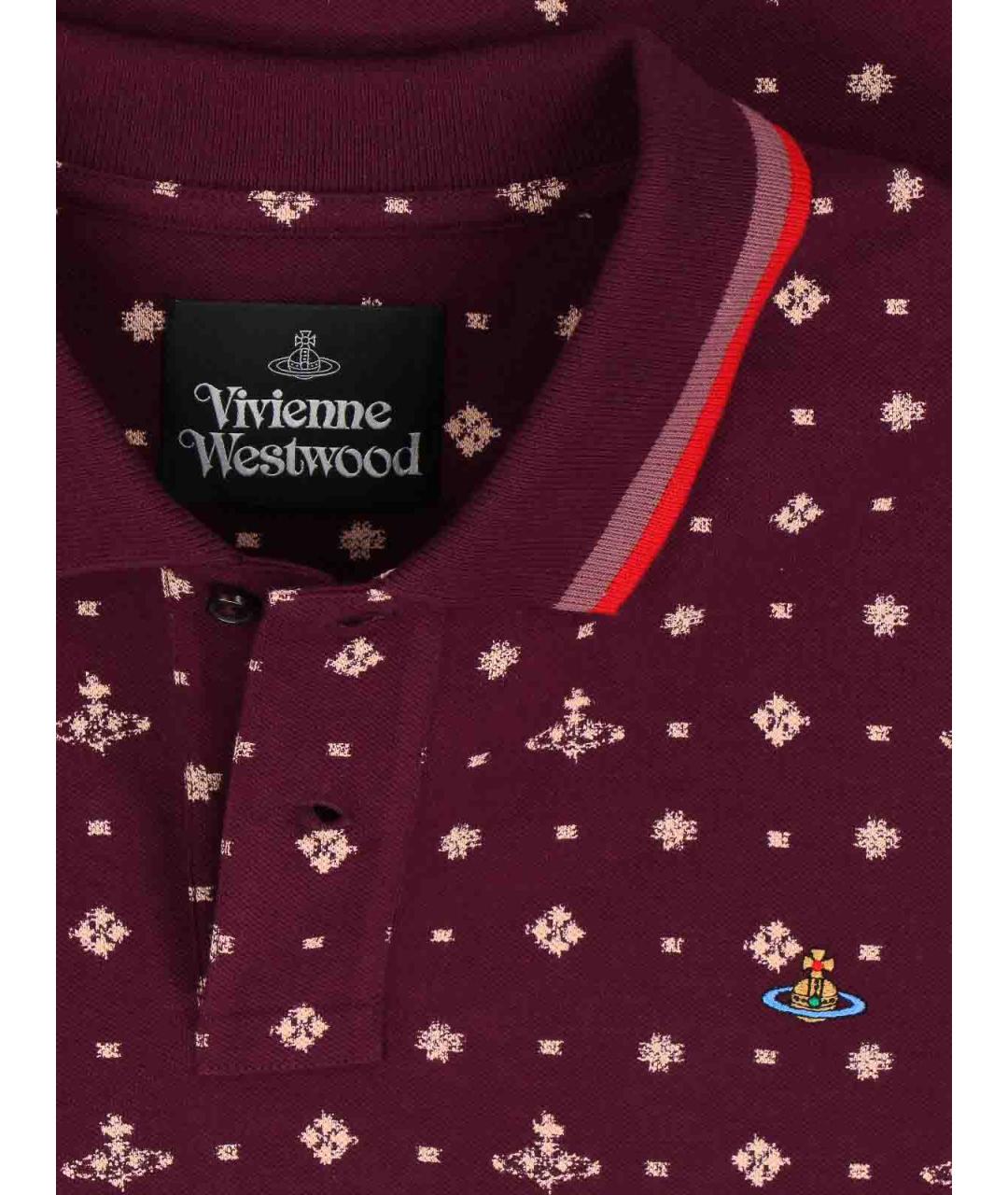 VIVIENNE WESTWOOD Красное хлопковое поло с коротким рукавом, фото 3