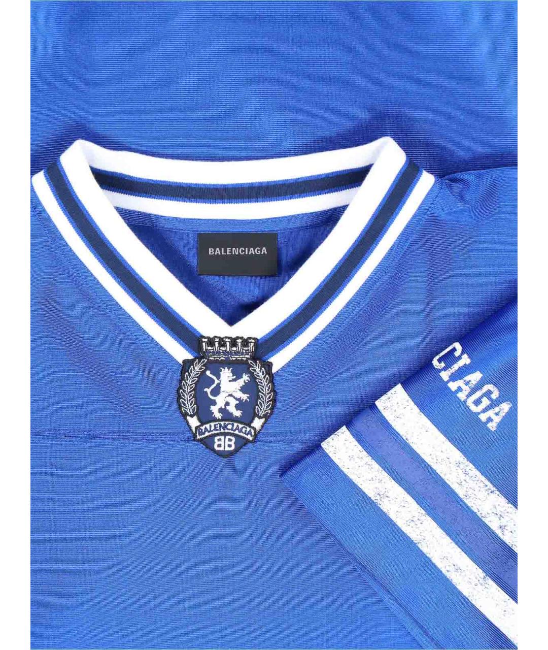 BALENCIAGA Синяя футболка, фото 3