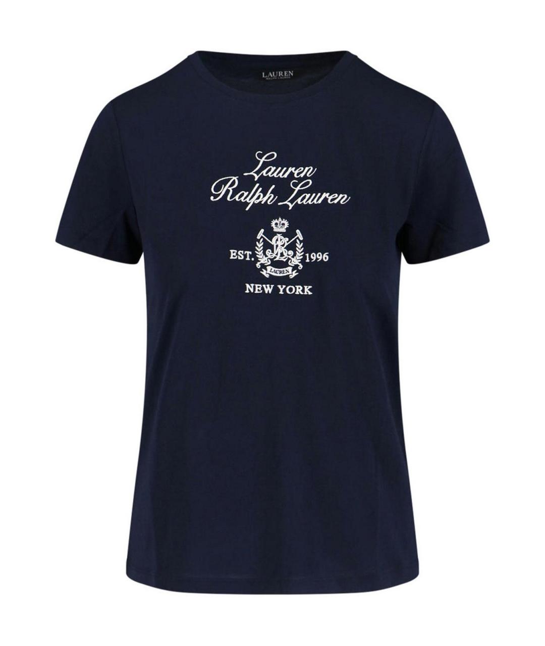 RALPH LAUREN Синяя хлопковая футболка, фото 1