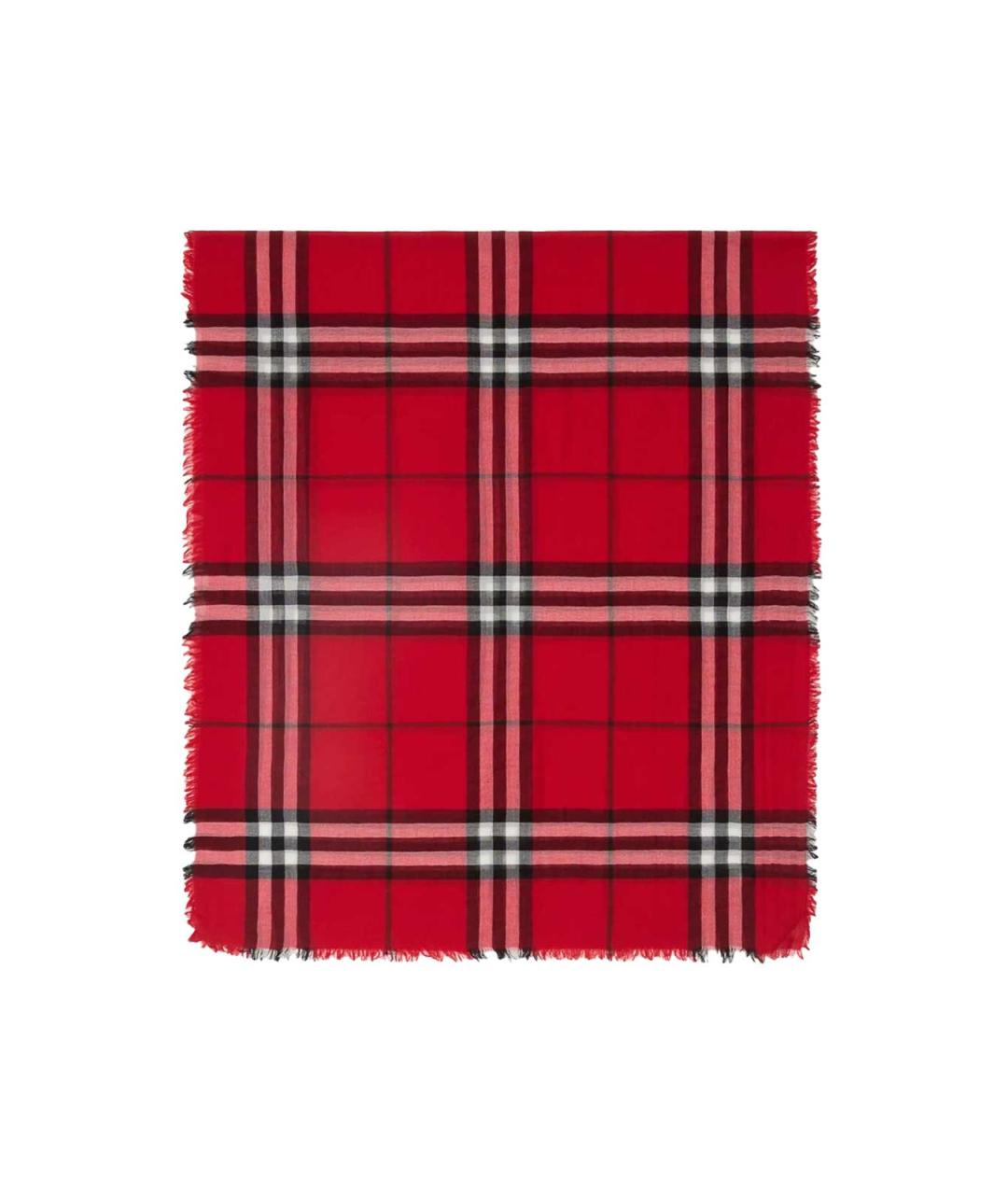 BURBERRY Красный шерстяной шарф, фото 2