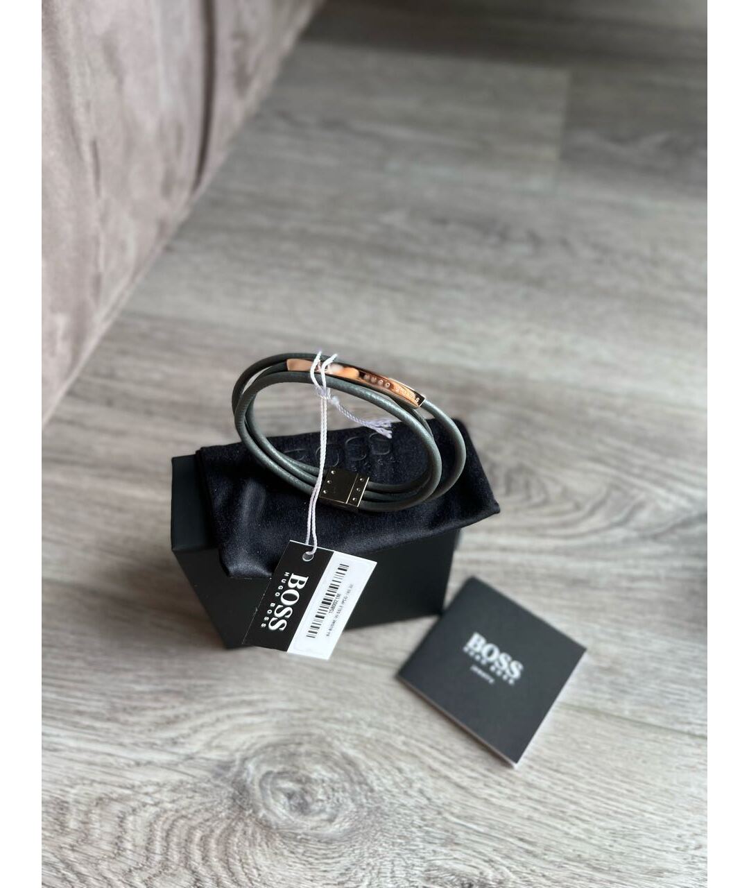 HUGO BOSS Антрацитовый браслет, фото 6