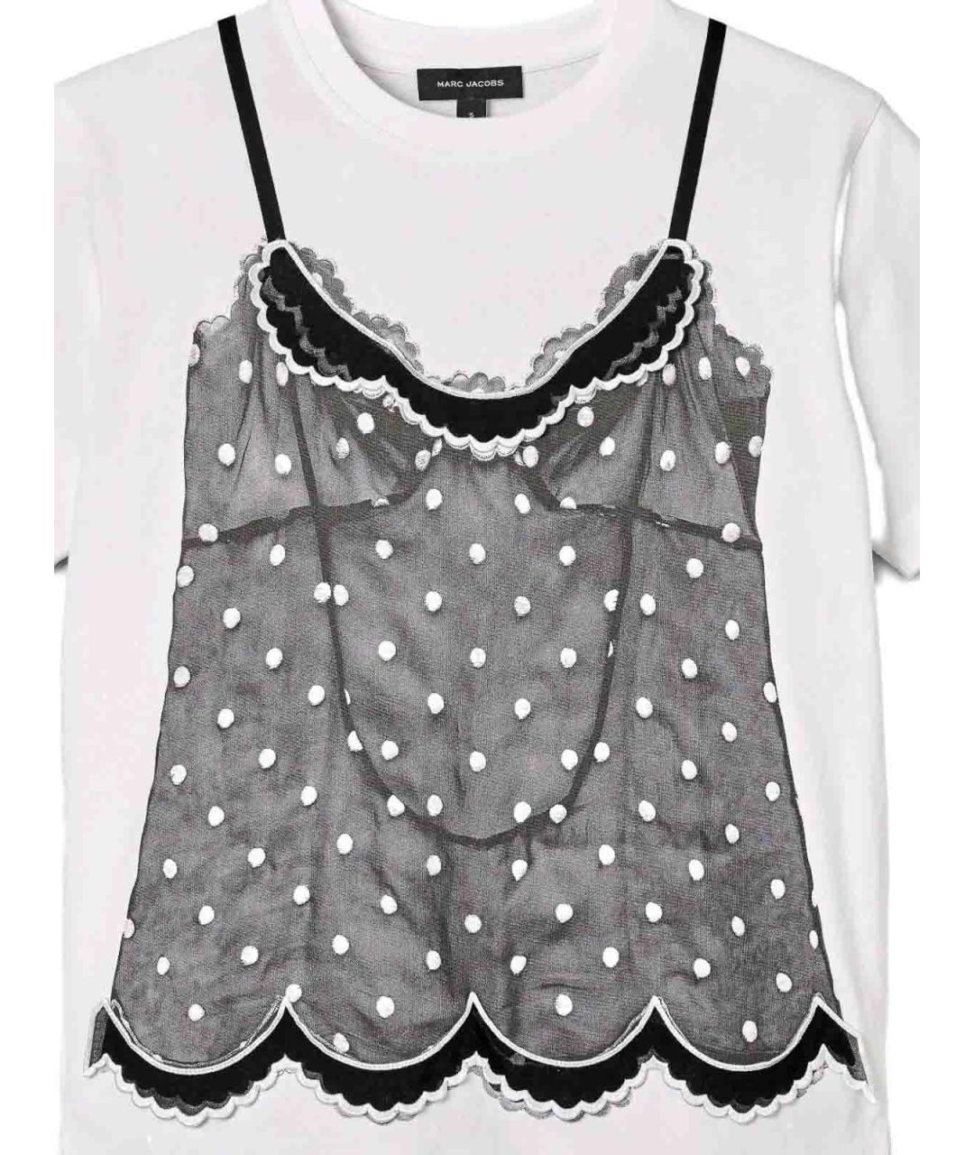 MARC JACOBS Белая хлопковая футболка, фото 2