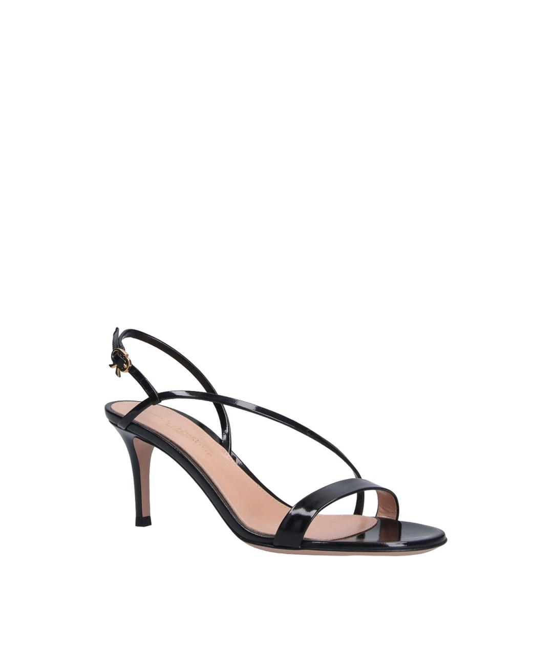 GIANVITO ROSSI Черные кожаные босоножки, фото 2