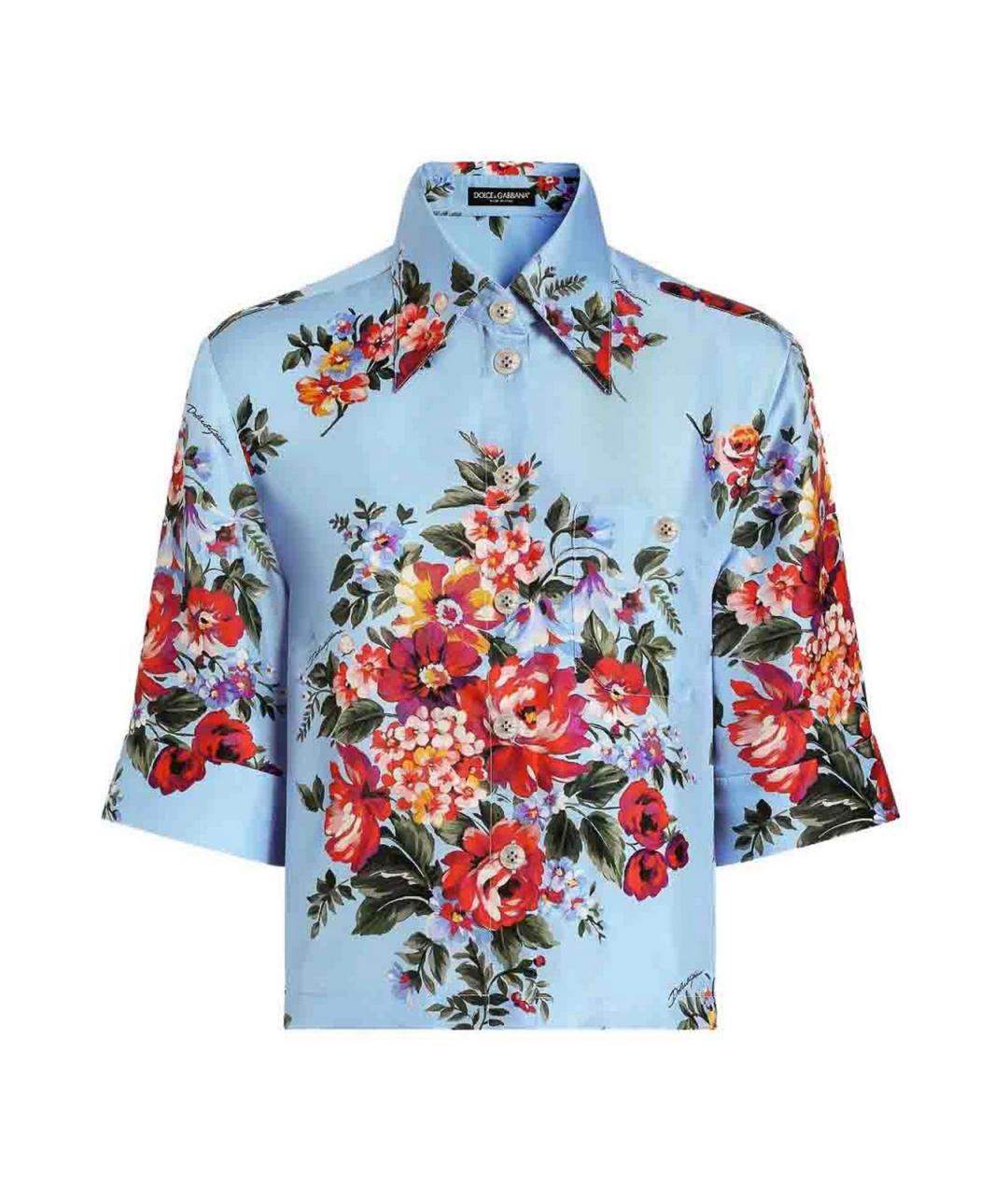 DOLCE&GABBANA Мульти шелковая рубашка, фото 1
