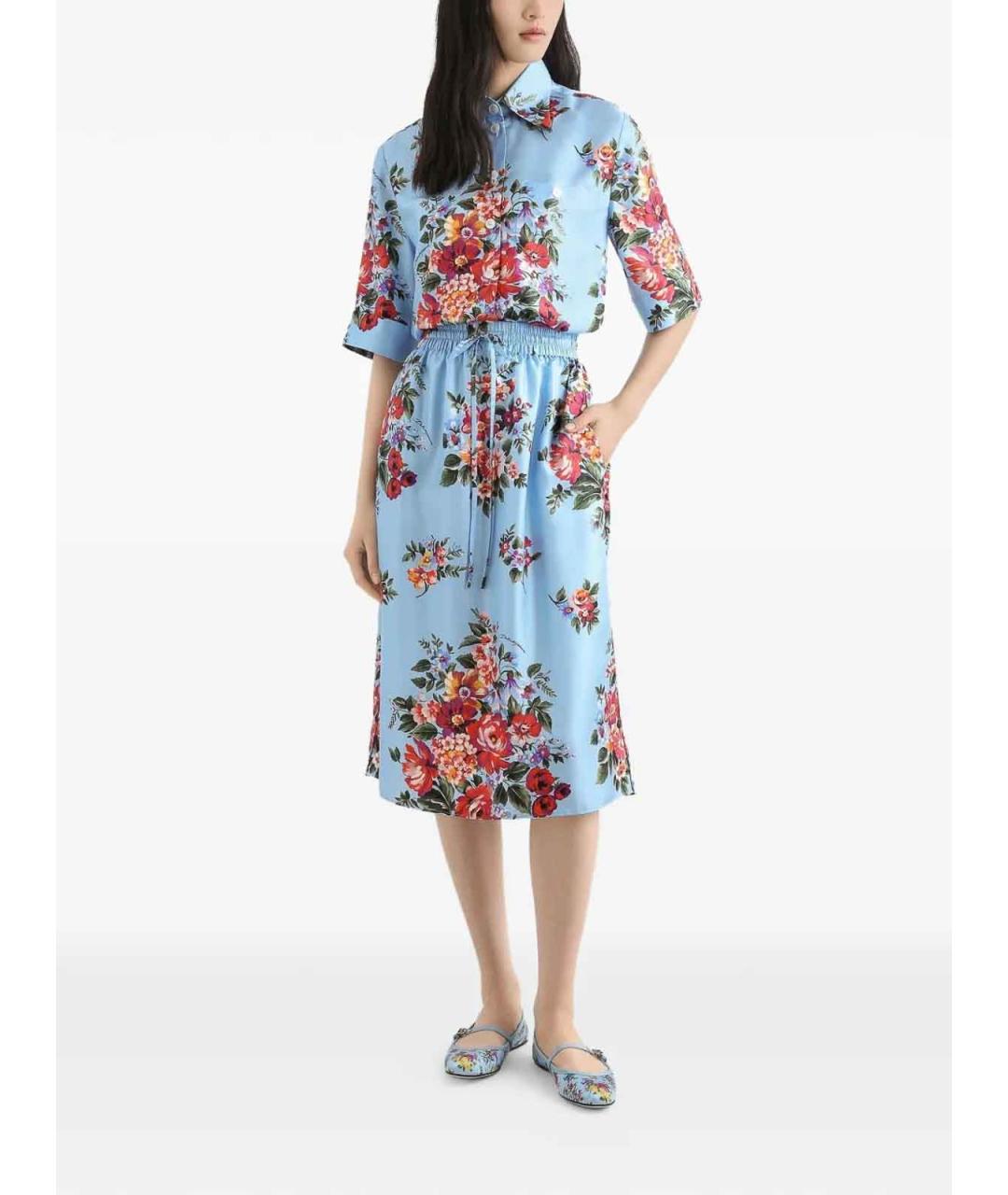 DOLCE&GABBANA Мульти шелковая рубашка, фото 2