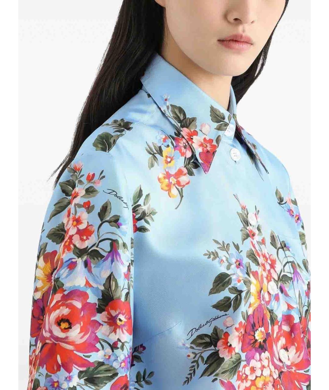 DOLCE&GABBANA Мульти шелковая рубашка, фото 5