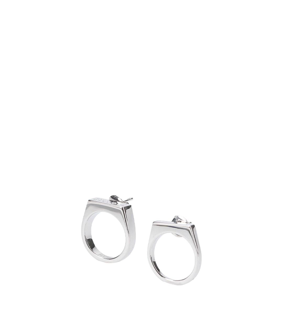 MM6 MAISON MARGIELA Серебряные металлические серьги, фото 1