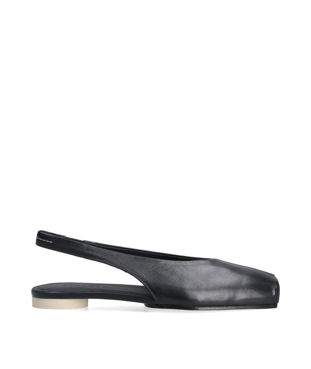 MM6 MAISON MARGIELA Черные кожаные балетки, фото 1