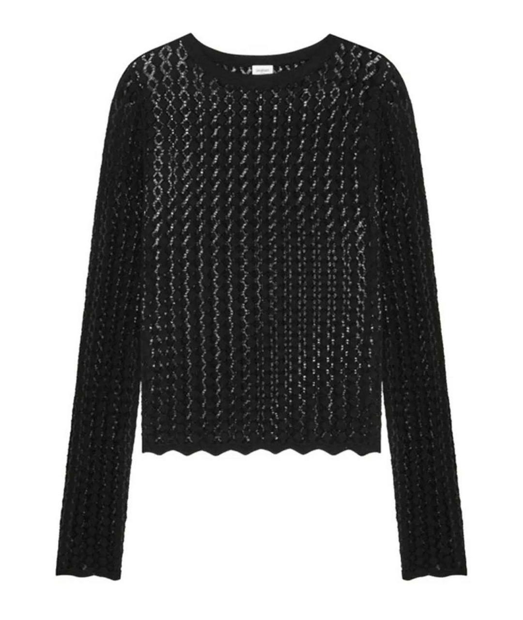 SAINT LAURENT Черный хлопковый джемпер / свитер, фото 1