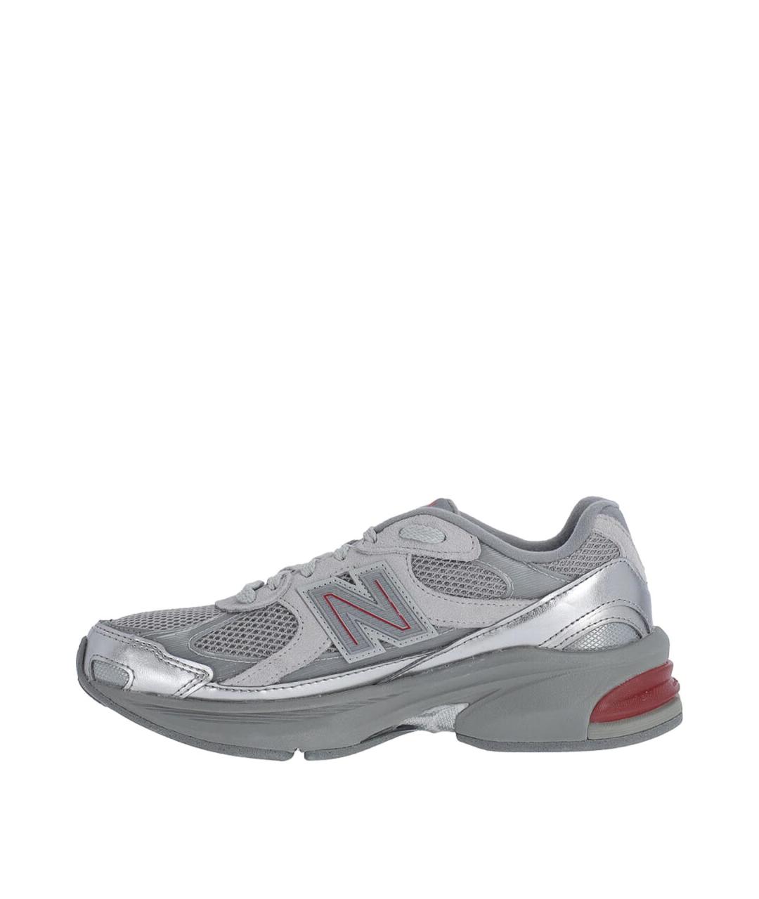 NEW BALANCE Серебряные кожаные кроссовки, фото 3