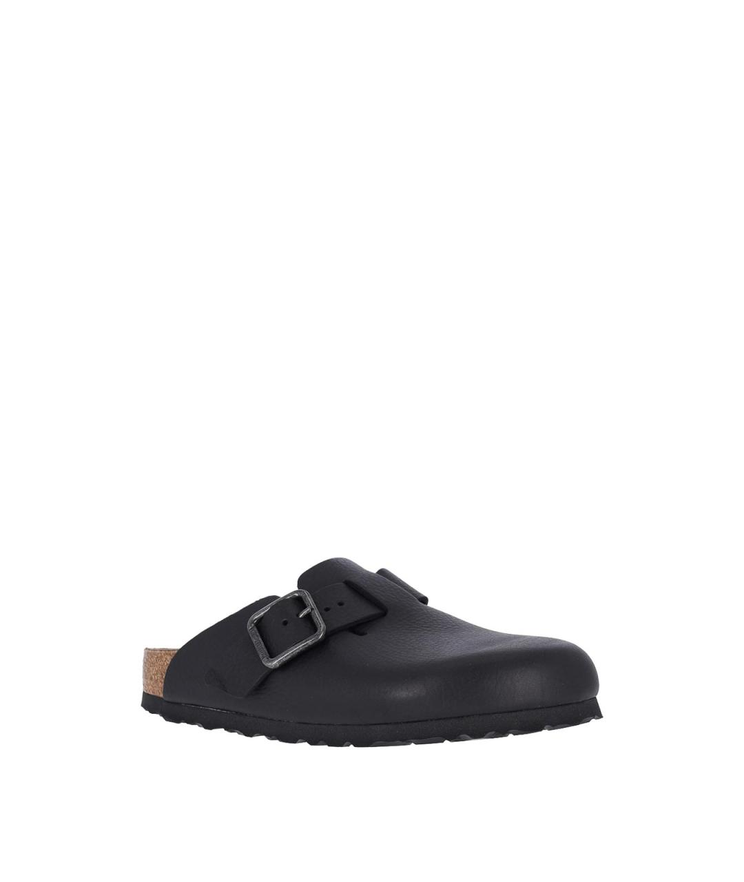 BIRKENSTOCK Черные кожаные слипоны, фото 2