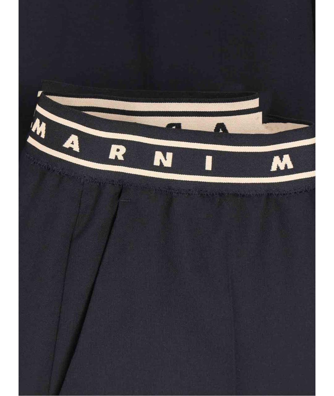 MARNI Черные шерстяные брюки широкие, фото 5