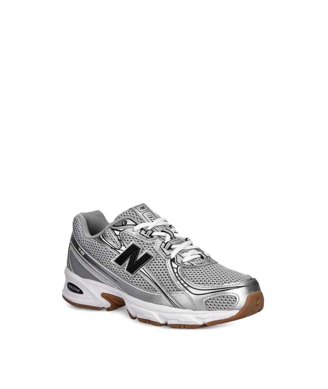 NEW BALANCE Серебряные замшевые кроссовки, фото 2