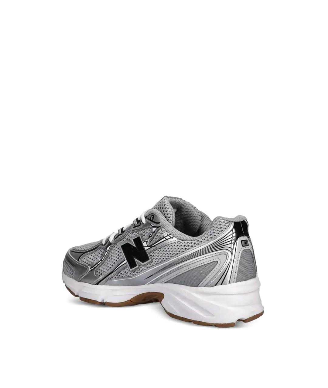 NEW BALANCE Серебряные замшевые кроссовки, фото 3