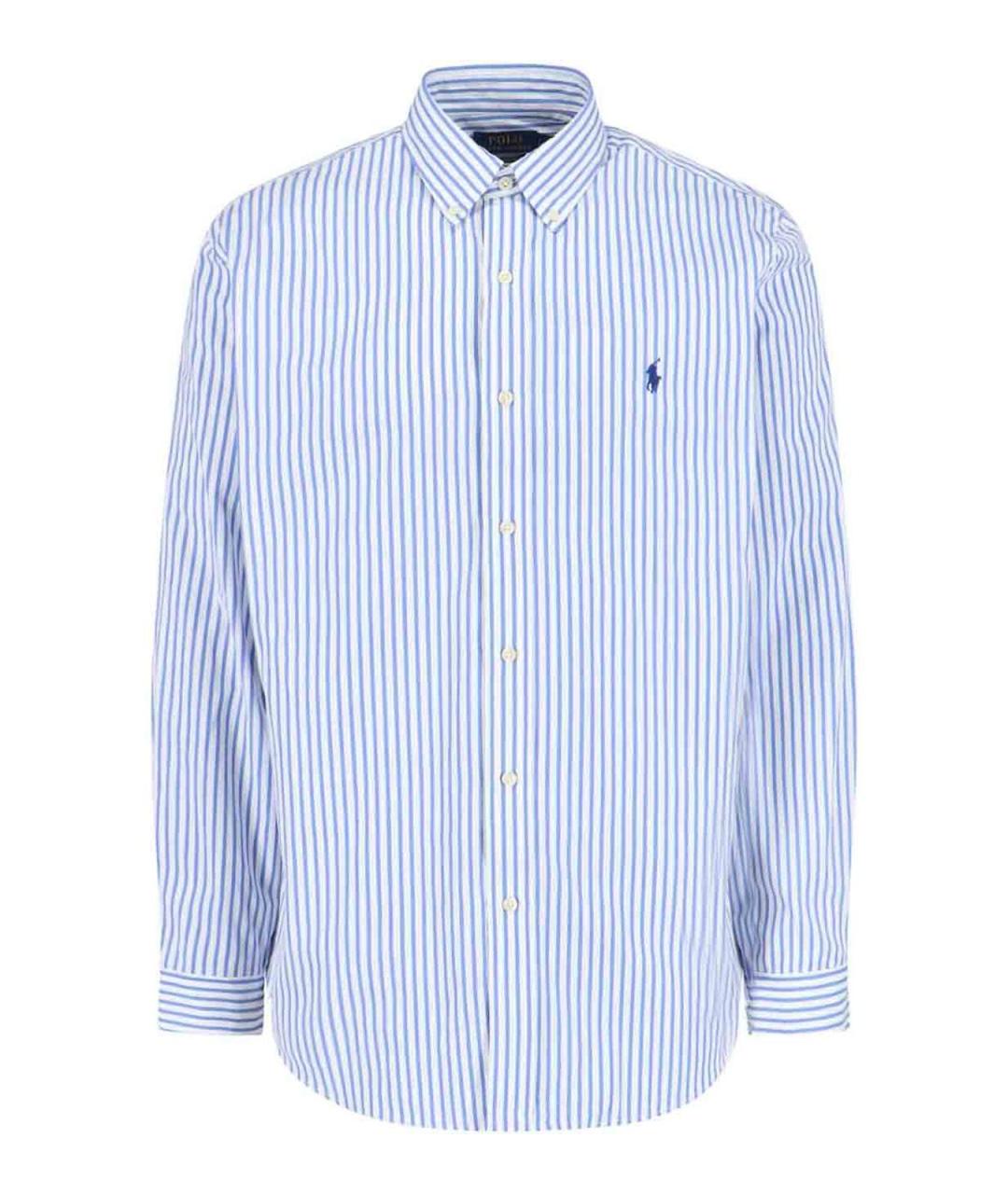 POLO RALPH LAUREN Синяя хлопковая классическая рубашка, фото 1