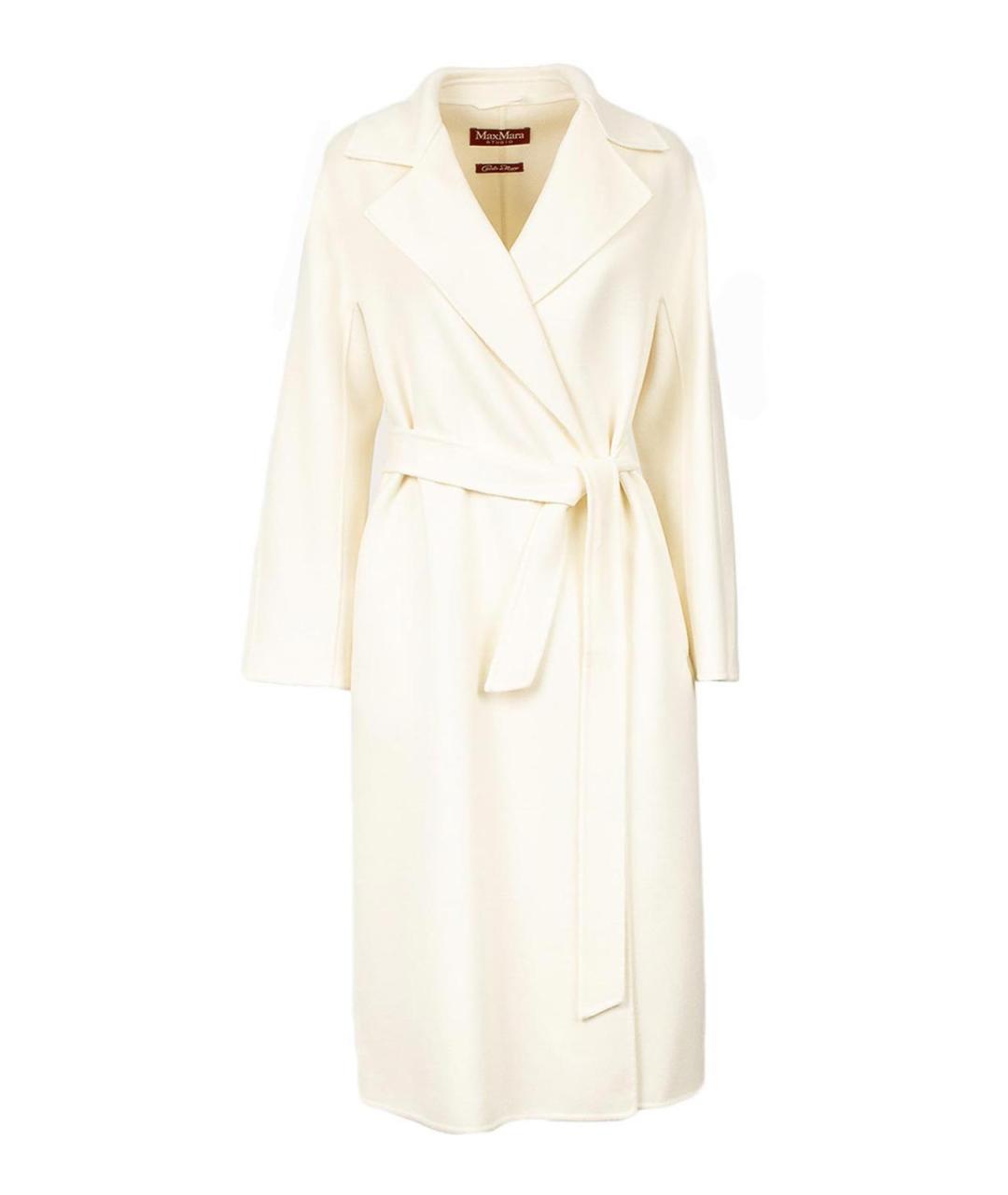 MAX MARA STUDIO Белое шерстяное пальто, фото 3