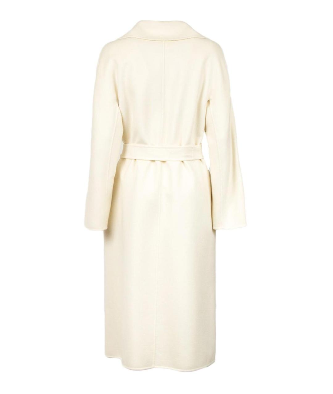 MAX MARA STUDIO Белое шерстяное пальто, фото 2