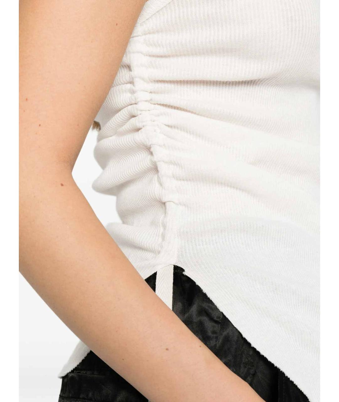 ANN DEMEULEMEESTER Белая хлопковая майка, фото 4