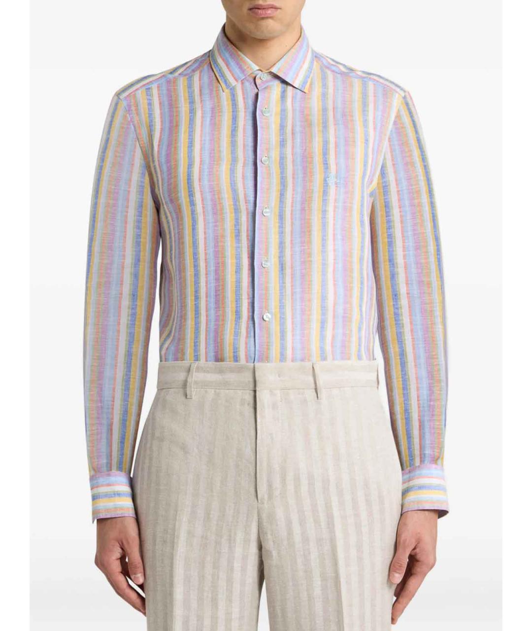 ETRO Мульти льняная кэжуал рубашка, фото 4