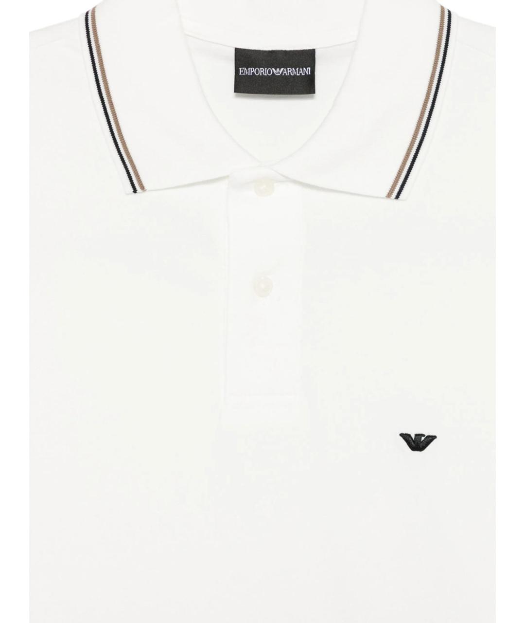 EMPORIO ARMANI Белый хлопковый джемпер / свитер, фото 3
