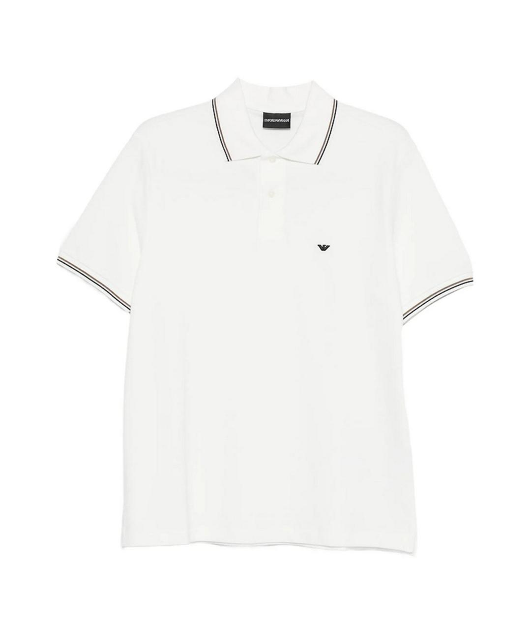 EMPORIO ARMANI Белый хлопковый джемпер / свитер, фото 1