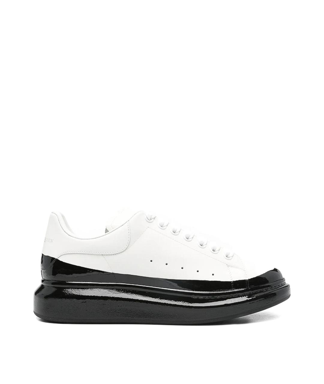 ALEXANDER MCQUEEN Белые кожаные низкие кроссовки / кеды, фото 1