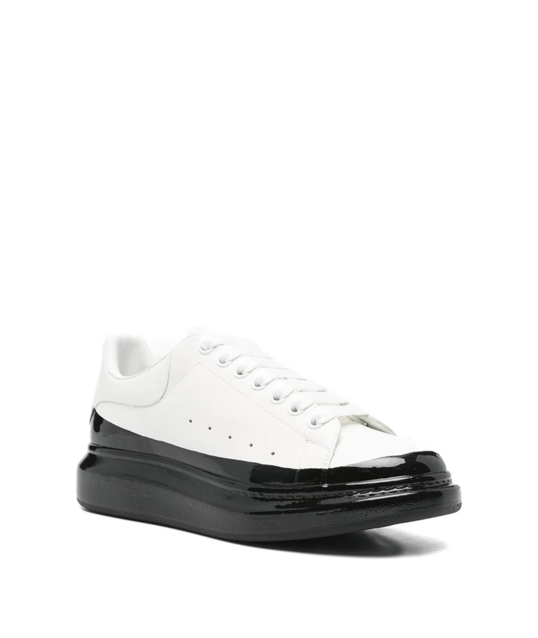 ALEXANDER MCQUEEN Белые кожаные низкие кроссовки / кеды, фото 2