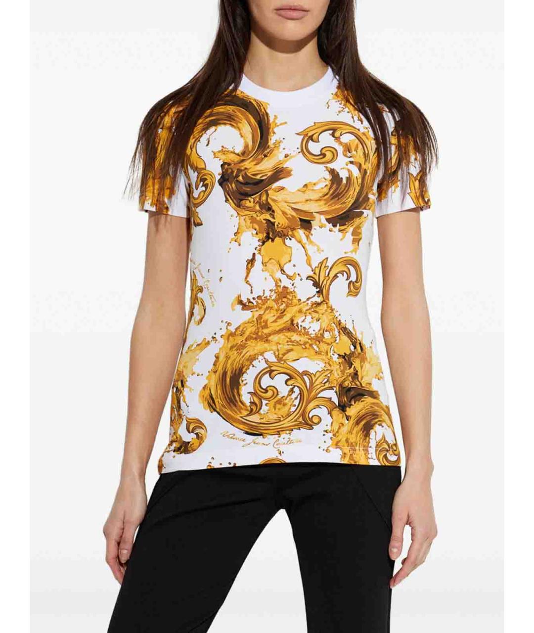 VERSACE JEANS COUTURE Белая хлопковая футболка, фото 4