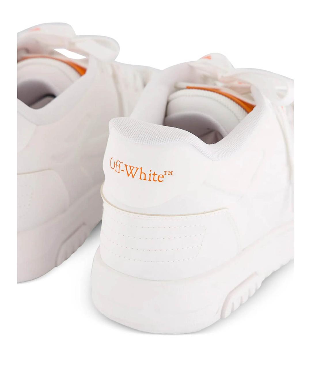 OFF-WHITE Белые кожаные низкие кроссовки / кеды, фото 6