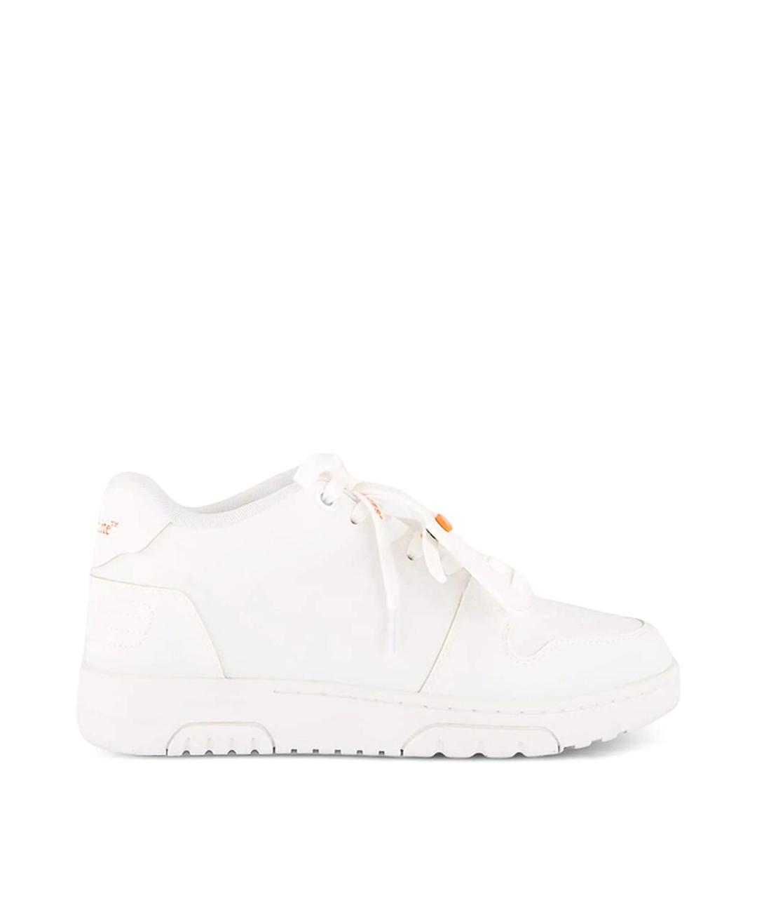 OFF-WHITE Белые кожаные низкие кроссовки / кеды, фото 1
