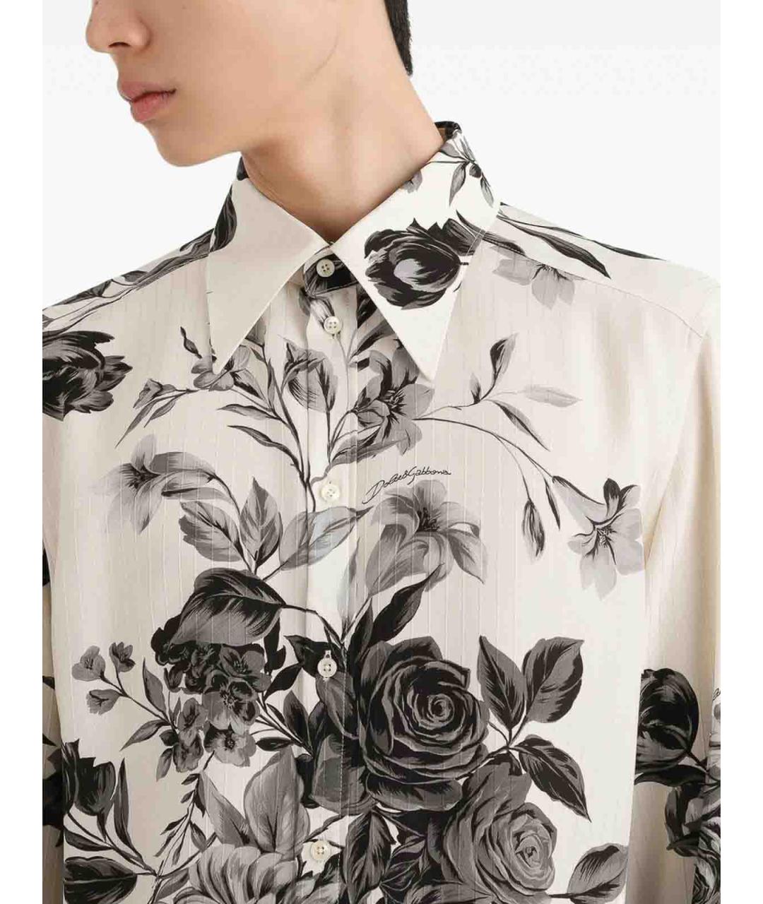 DOLCE&GABBANA Мульти шелковая кэжуал рубашка, фото 3