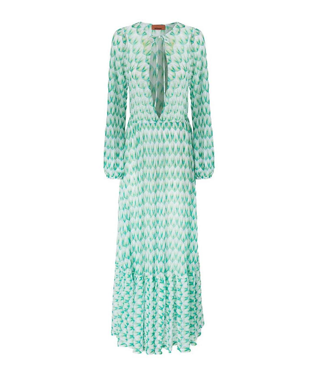 MISSONI Бирюзовое вискозное повседневное платье, фото 1