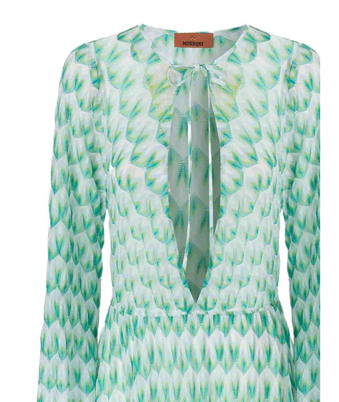 MISSONI Бирюзовое вискозное повседневное платье, фото 2