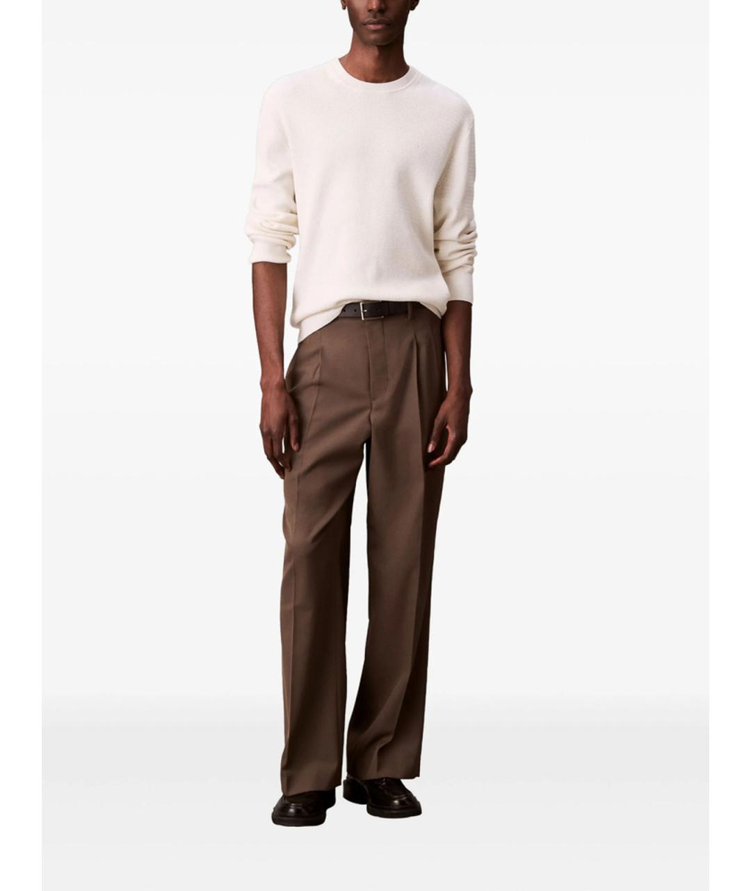 CALVIN KLEIN Белый хлопковый джемпер / свитер, фото 4
