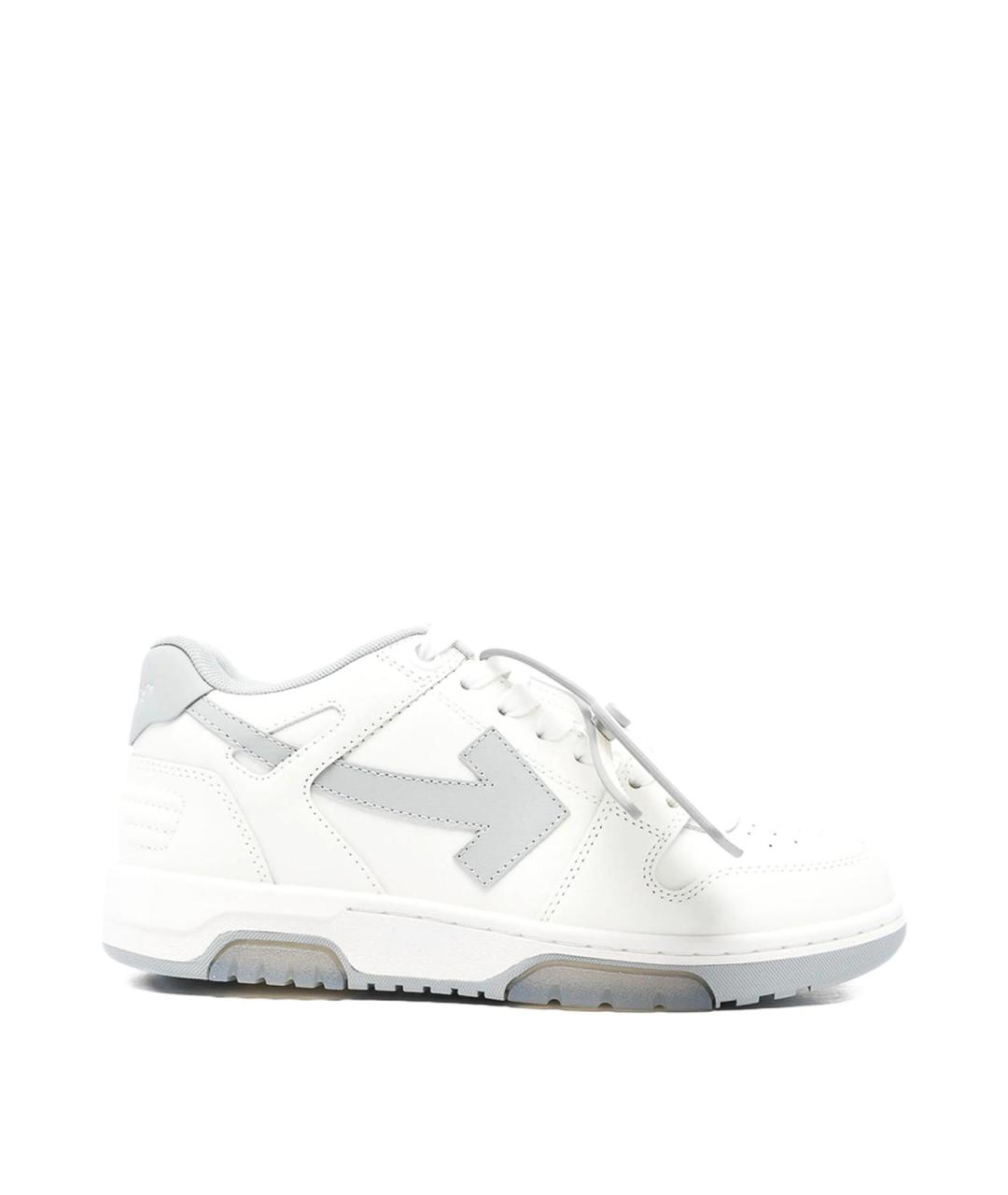OFF-WHITE Белые кожаные кроссовки, фото 1