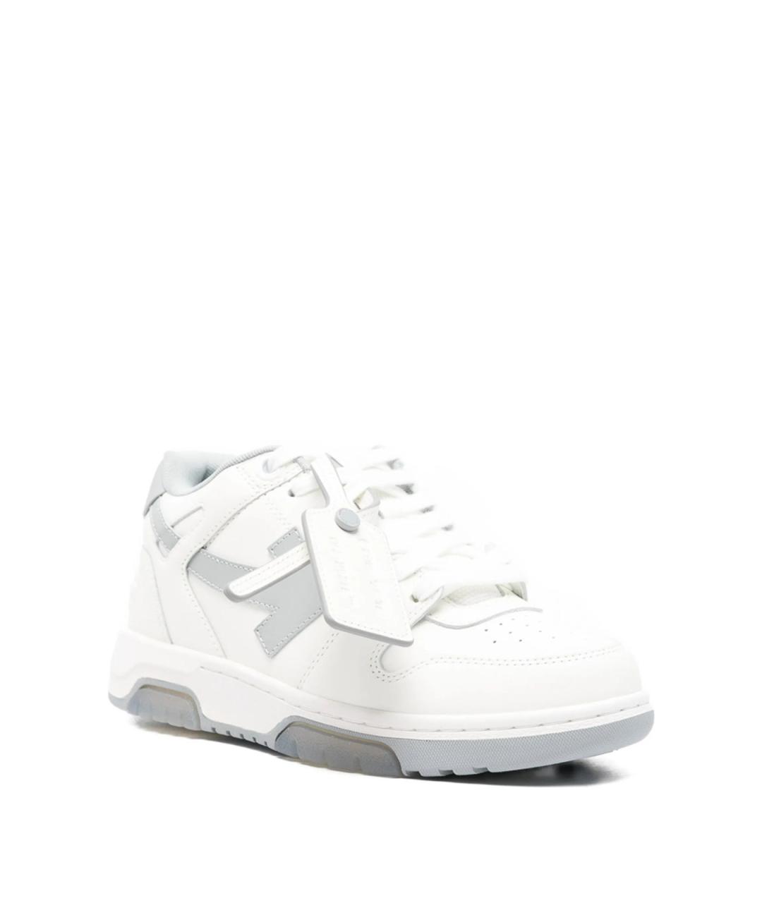 OFF-WHITE Белые кожаные кроссовки, фото 2