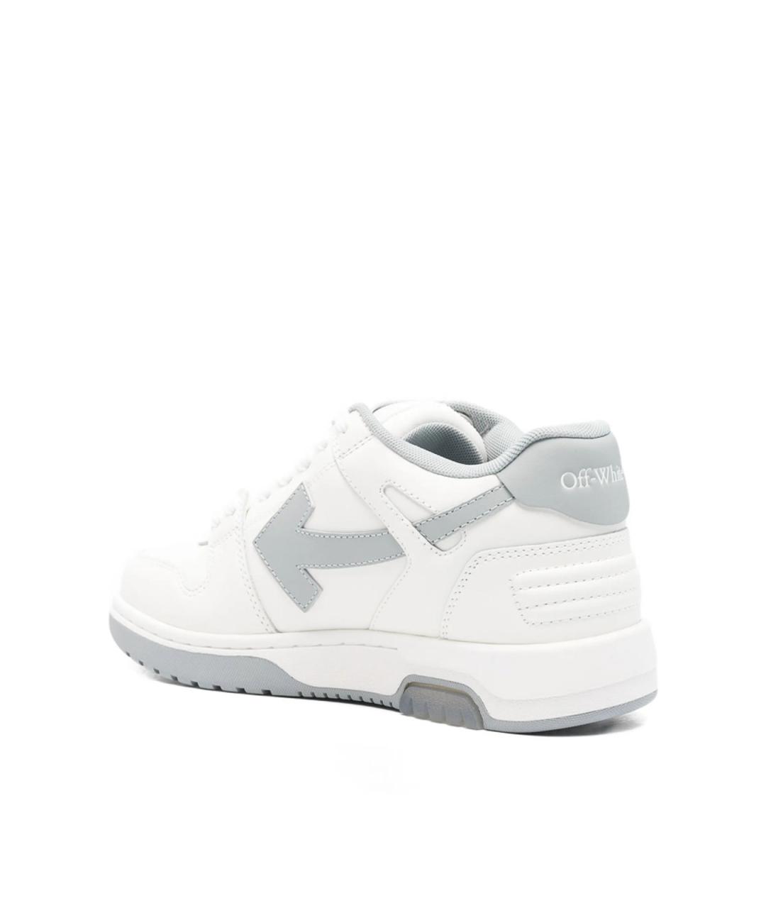 OFF-WHITE Белые кожаные кроссовки, фото 4