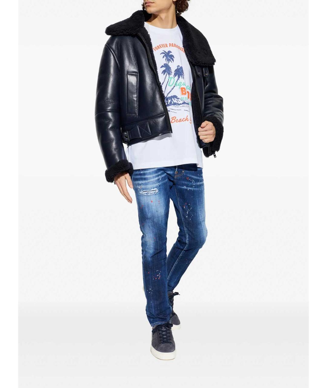 DSQUARED2 Белая хлопковая футболка, фото 2
