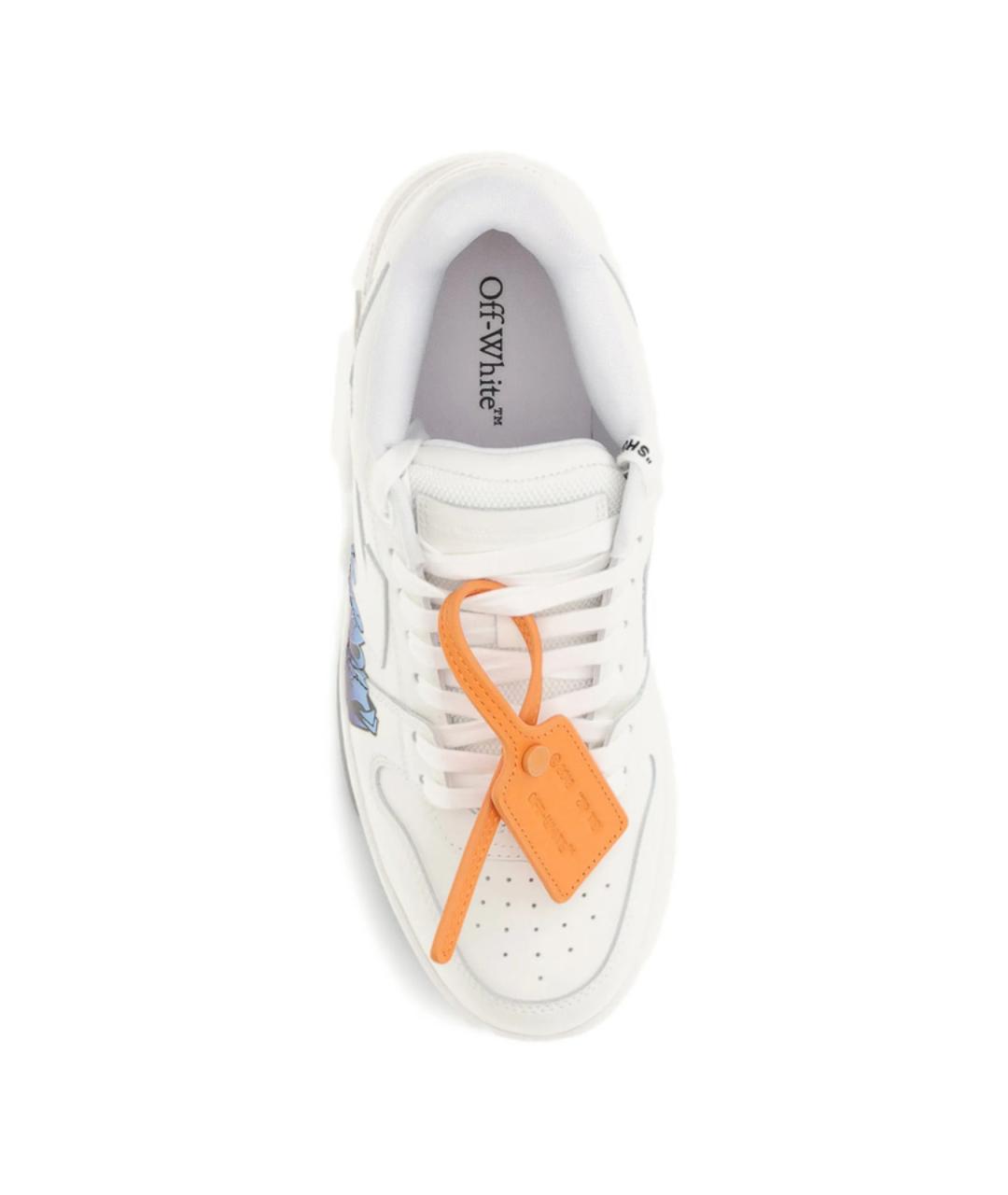 OFF-WHITE Белые кожаные низкие кроссовки / кеды, фото 4