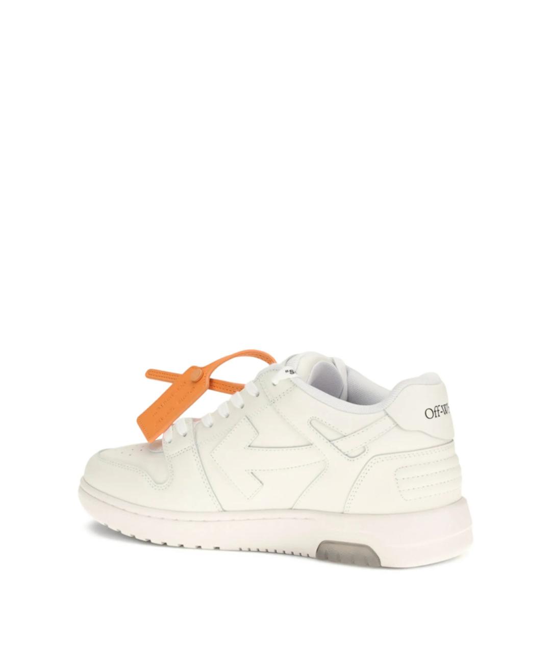 OFF-WHITE Белые кожаные низкие кроссовки / кеды, фото 3