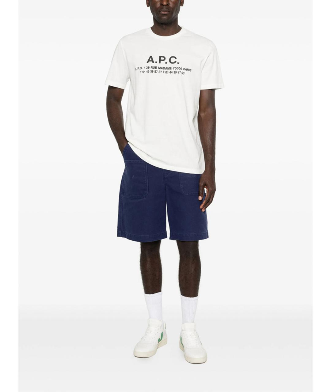 A.P.C. Белая хлопковая футболка, фото 2