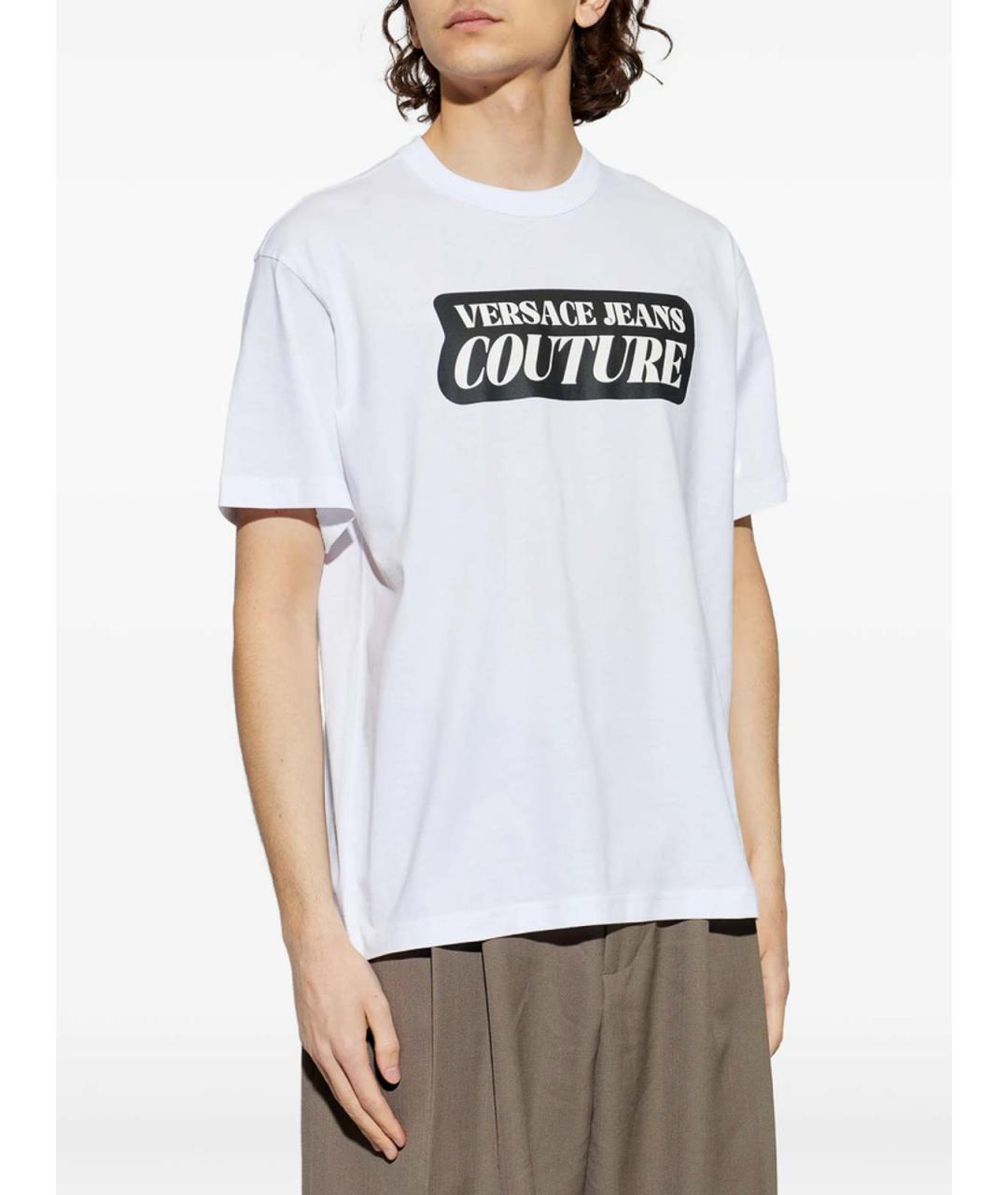 VERSACE JEANS COUTURE Белая хлопковая футболка, фото 2