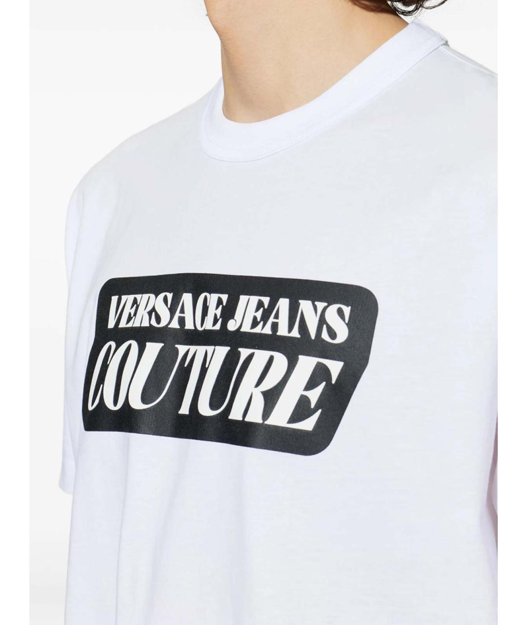 VERSACE JEANS COUTURE Белая хлопковая футболка, фото 3