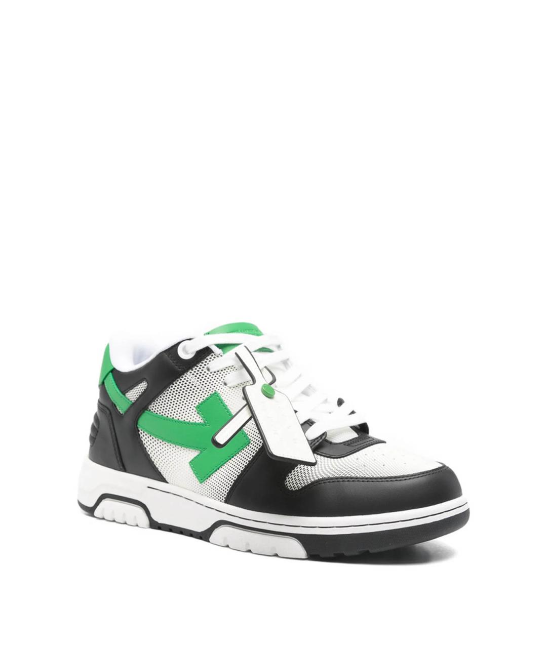 OFF-WHITE Мульти кожаные низкие кроссовки / кеды, фото 4