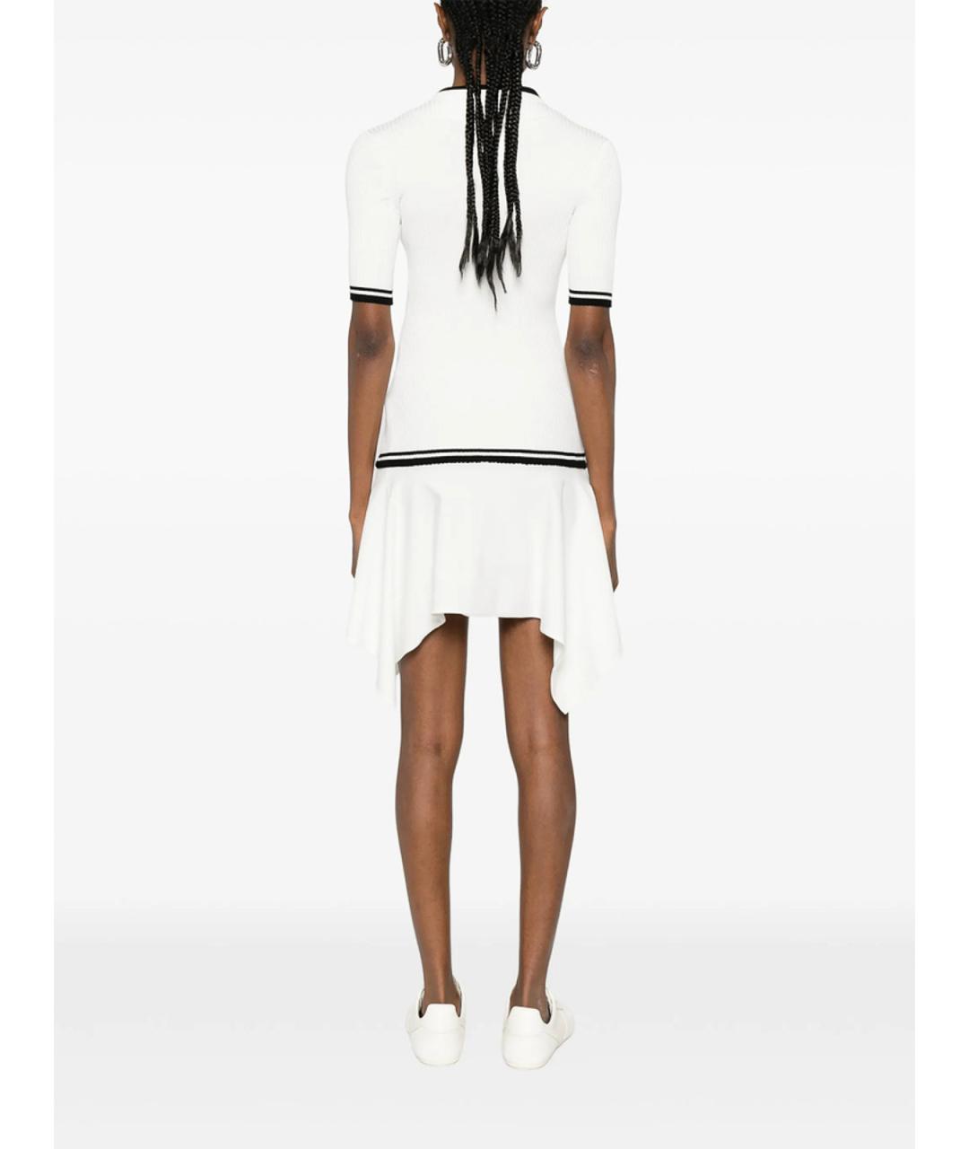 OFF-WHITE Белое вискозное повседневное платье, фото 5