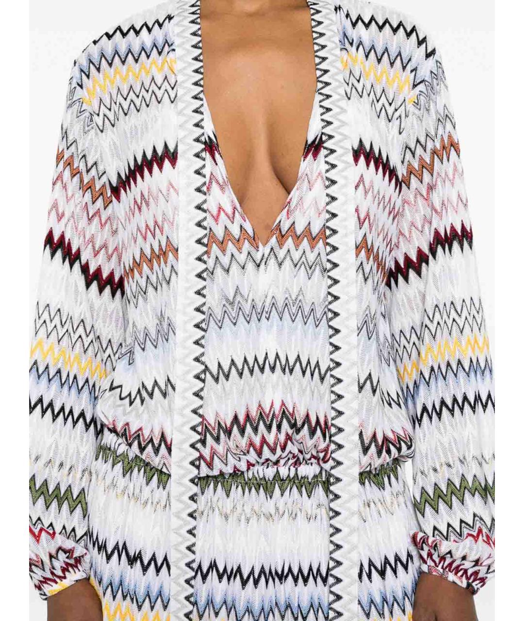 MISSONI Белое хлопковое повседневное платье, фото 3