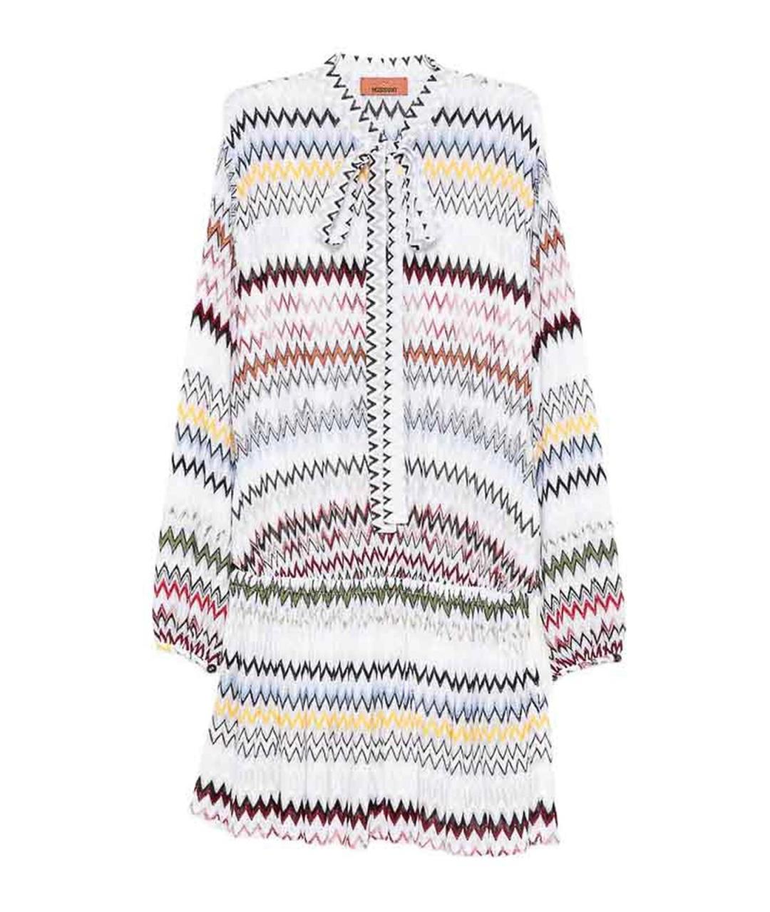 MISSONI Белое хлопковое повседневное платье, фото 1