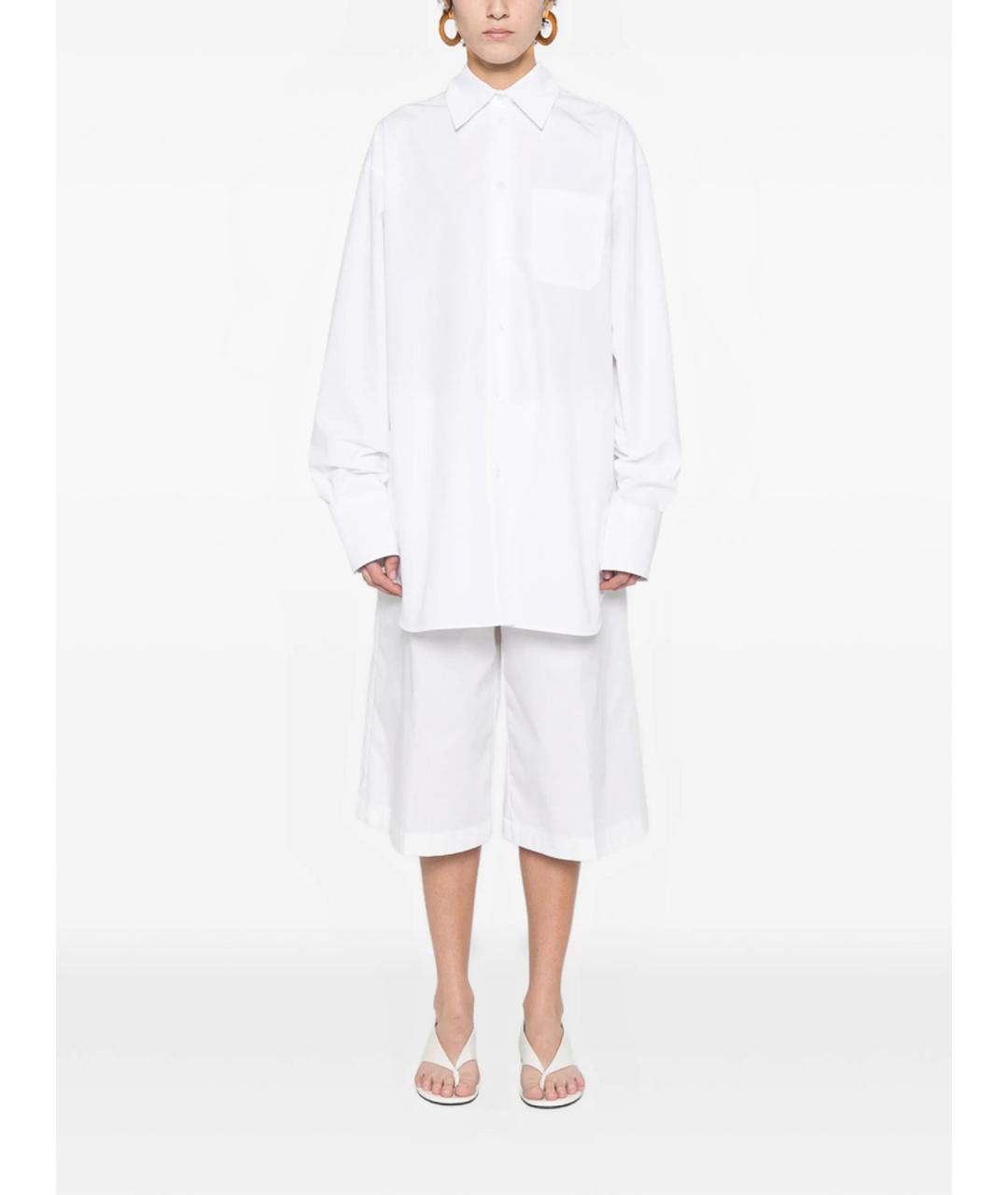 SPORTMAX Белая полиэстеровая рубашка, фото 3